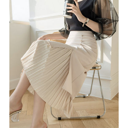 Skirt/アシンメトリー プリーツスカート ST/No.22072