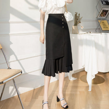 Skirt/アシンメトリー プリーツスカート ST/No.22072