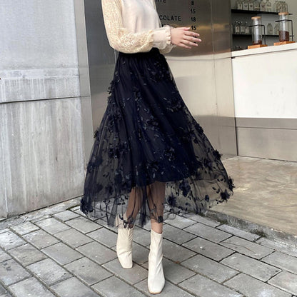 Skirt/フラワーシアーフレアスカート ST/No.22081