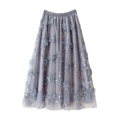 Skirt/フラワーシアーフレアスカート ST/No.22081