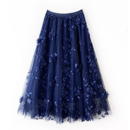Skirt/フラワーシアーフレアスカート ST/No.22081