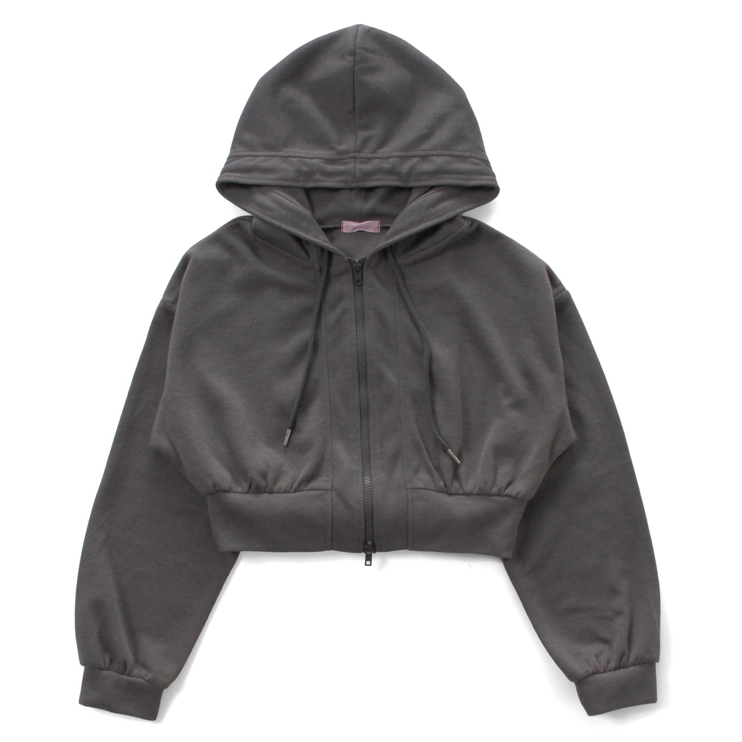ジップパーカー レディース ショート丈 クロップド スウェット 軽防寒 羽織り 韓国ファッション Belle Cie ST/No.22083