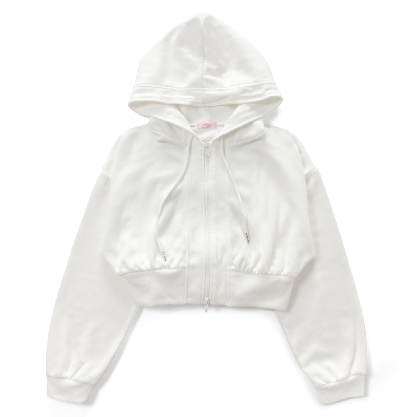 ジップパーカー レディース ショート丈 クロップド スウェット 軽防寒 羽織り 韓国ファッション Belle Cie ST/No.22083