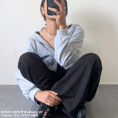 Parka/ショートスウェットジップパーカー ST/No.22083