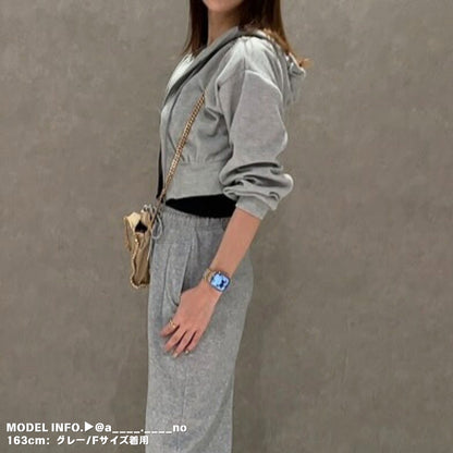 Parka/ショートスウェットジップパーカー ST/No.22083