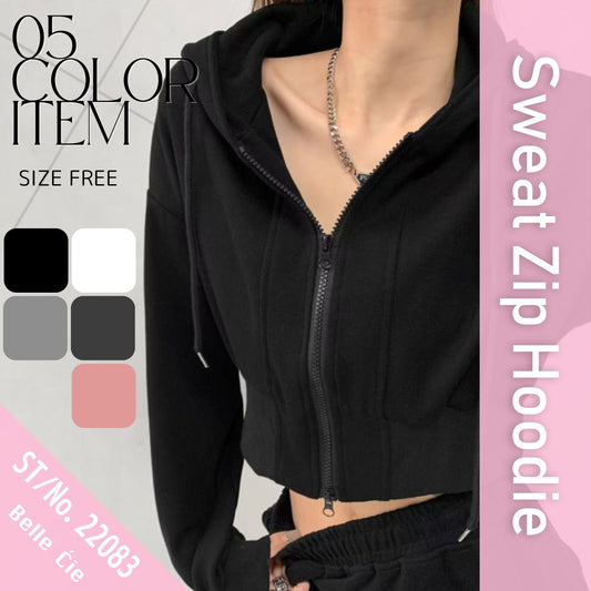 Parka/ショートスウェットジップパーカー ST/No.22083