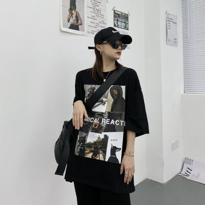 T-Shirts/ドーベルマン転写プリントＴシャツ ST/No.22089