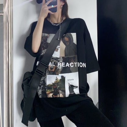 T-Shirts/ドーベルマン転写プリントＴシャツ ST/No.22089