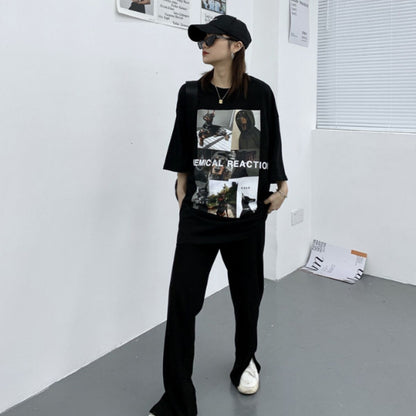 T-Shirts/ドーベルマン転写プリントＴシャツ ST/No.22089