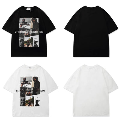 T-Shirts/ドーベルマン転写プリントＴシャツ ST/No.22089