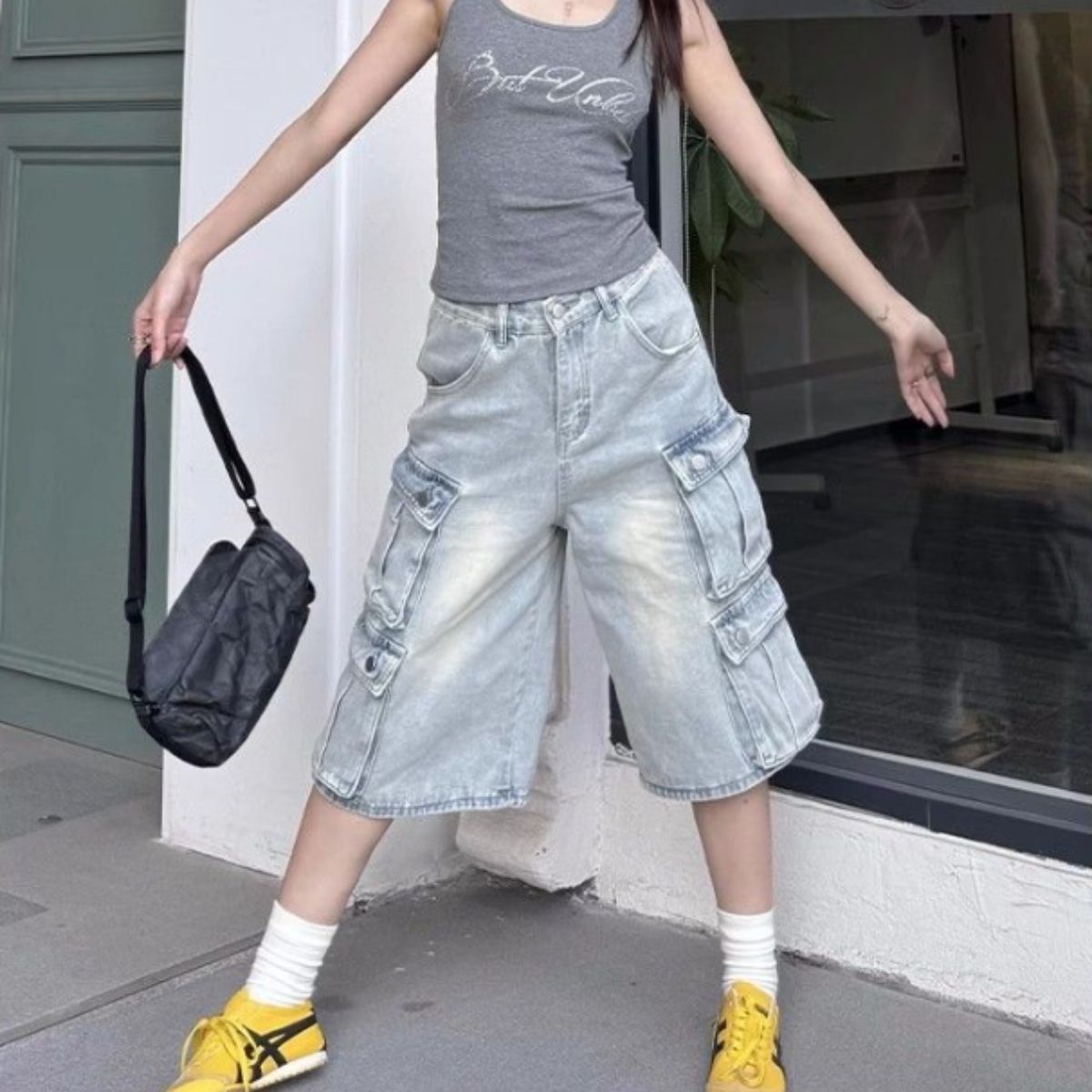 Pants/カーゴデニムハーフパンツ ST/No.22091