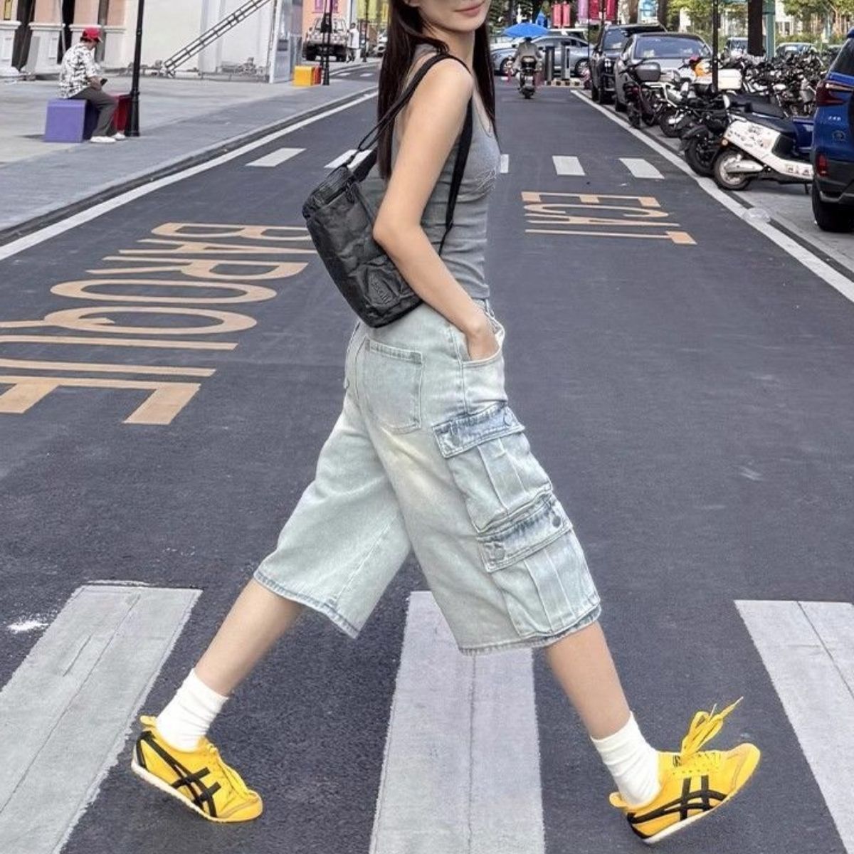 Pants/カーゴデニムハーフパンツ ST/No.22091
