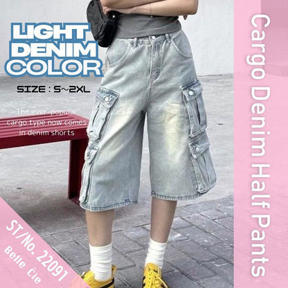 Pants/カーゴデニムハーフパンツ ST/No.22091