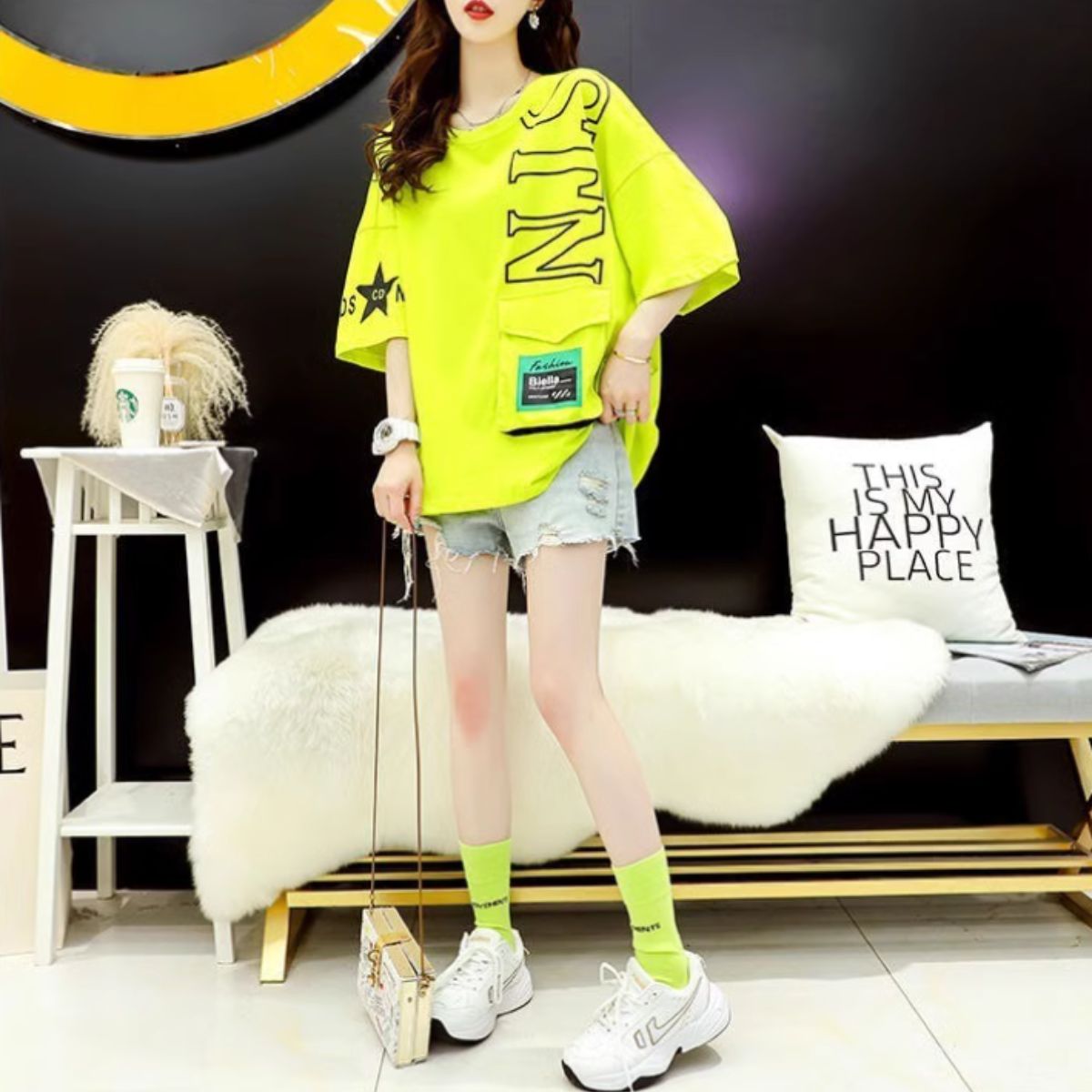 T-Shirts/ネオンカラーロゴＴシャツ ST/No.22094