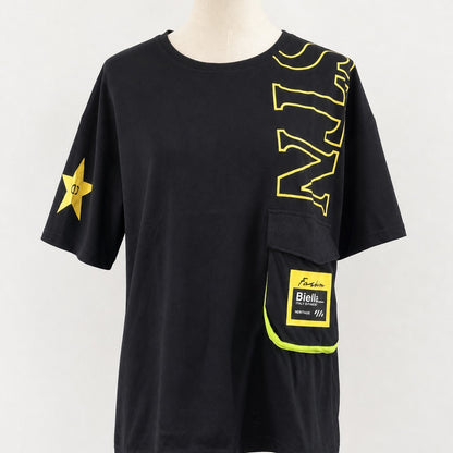 ネオンTシャツ ブラック 実物撮影 正面