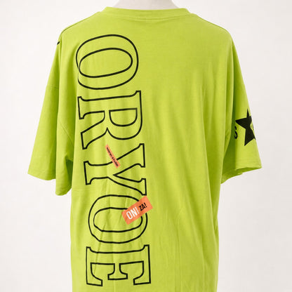 ネオンTシャツ ライム 実物撮影 背面