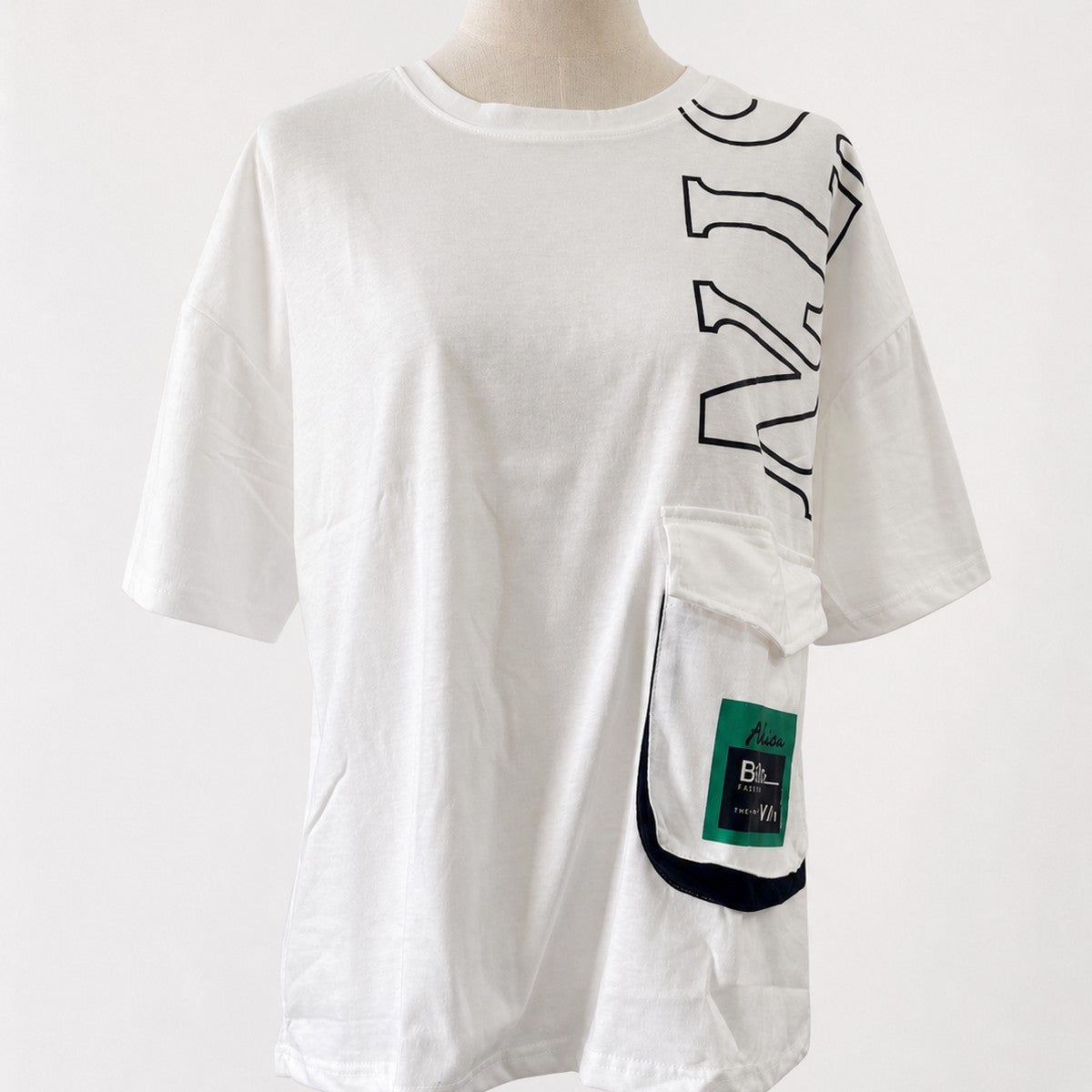 ネオンTシャツ ホワイト 実物撮影 正面