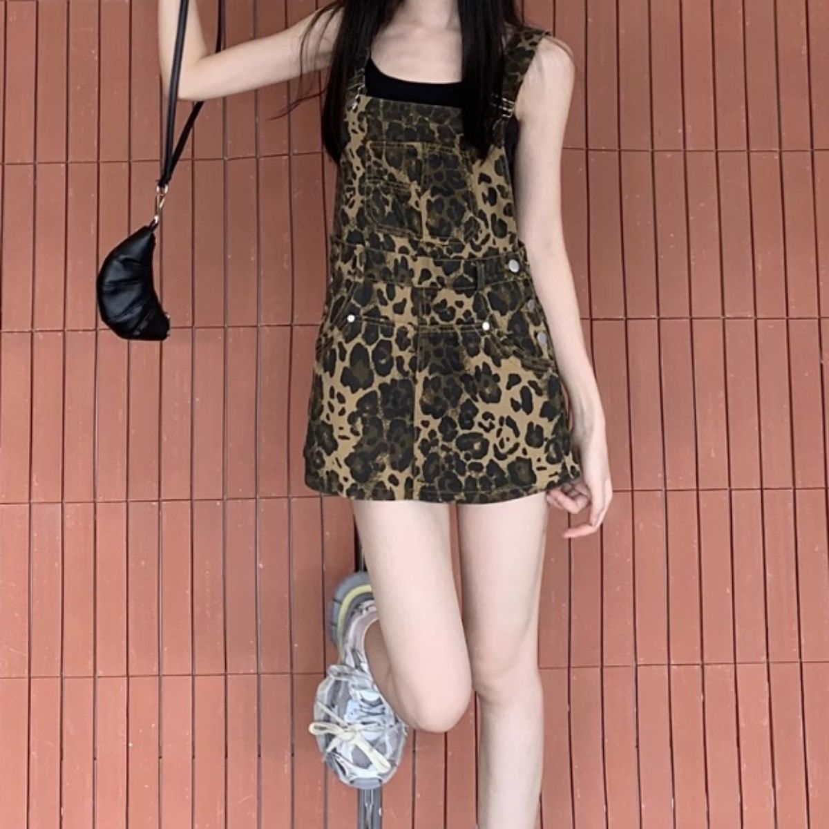 Overalls/レオパードショートサロペット ST/No.22102