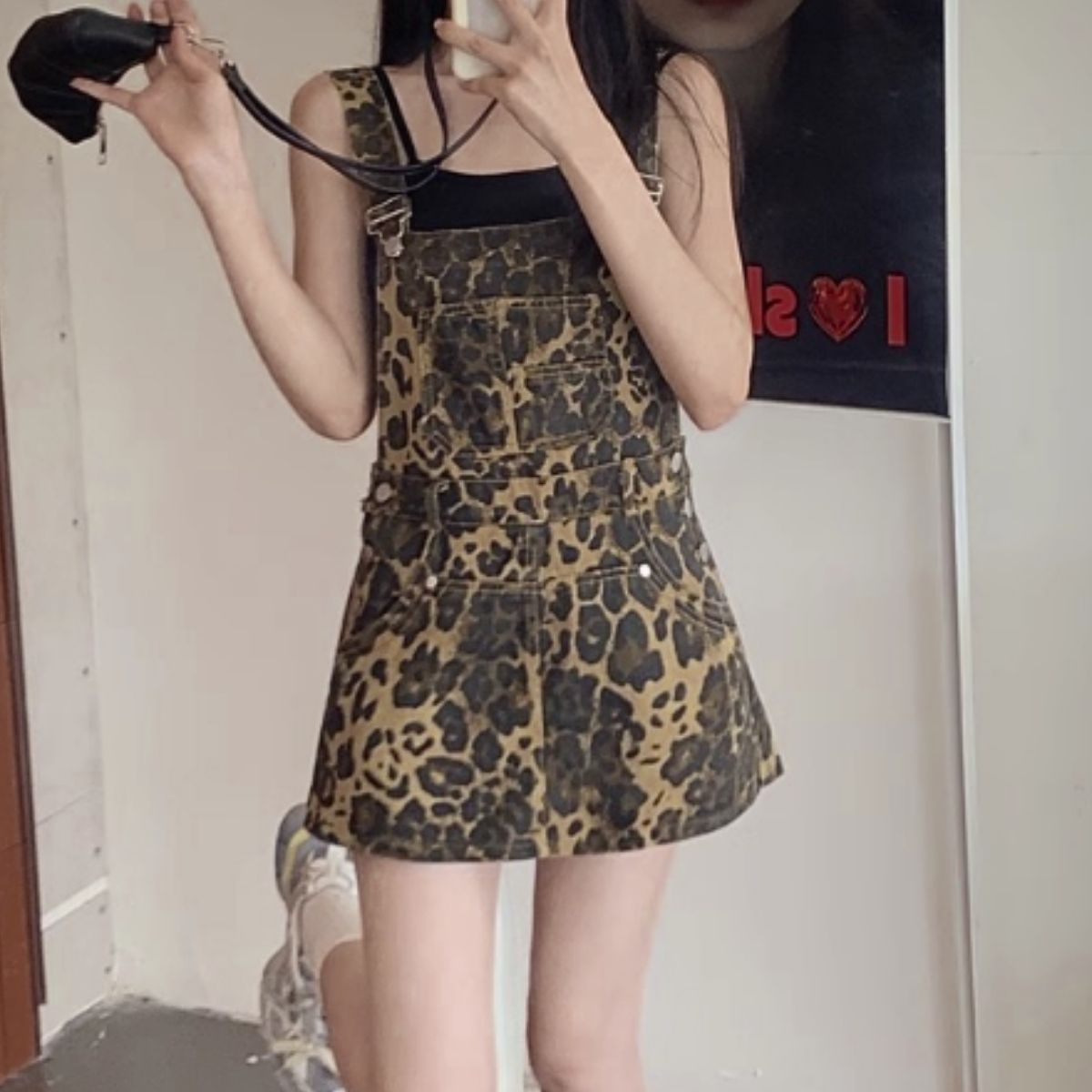 Overalls/レオパードショートサロペット ST/No.22102