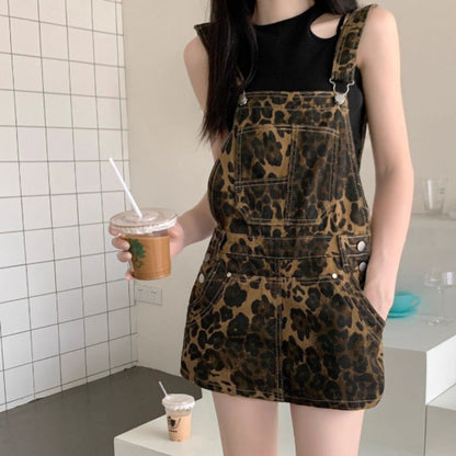 Overalls/レオパードショートサロペット ST/No.22102