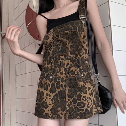 Overalls/レオパードショートサロペット ST/No.22102