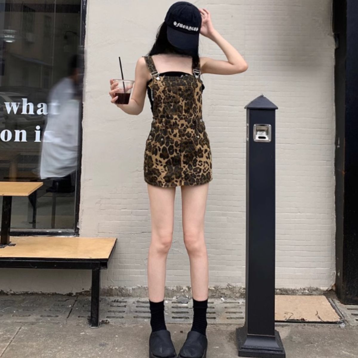 Overalls/レオパードショートサロペット ST/No.22102