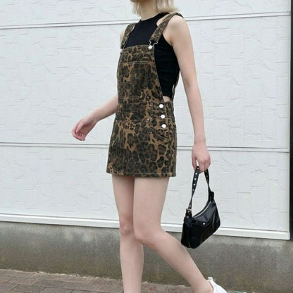 Overalls/レオパードショートサロペット ST/No.22102
