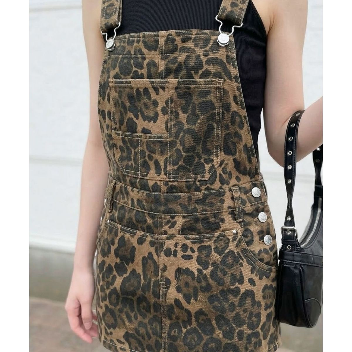 Overalls/レオパードショートサロペット ST/No.22102