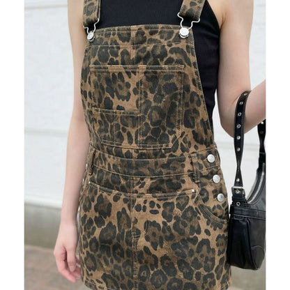 Overalls/レオパードショートサロペット ST/No.22102