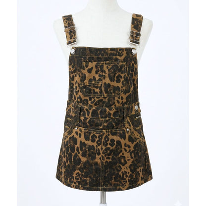 Overalls/レオパードショートサロペット ST/No.22102