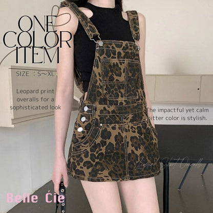Overalls/レオパードショートサロペット ST/No.22102