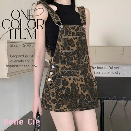Overalls/レオパードショートサロペット ST/No.22102