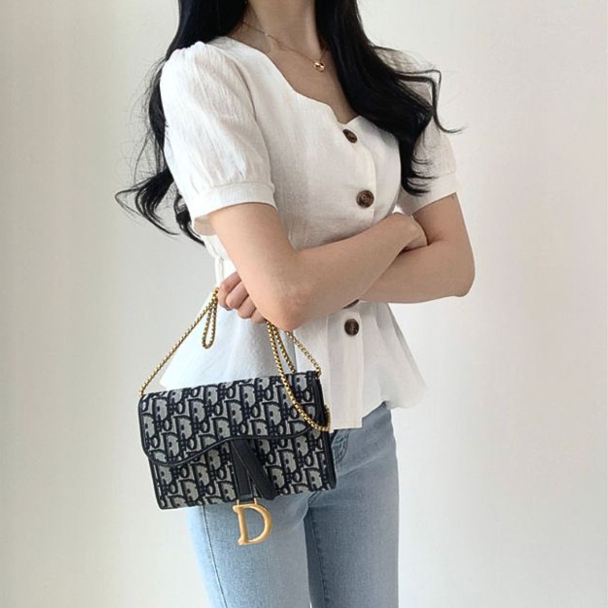 Blouse/ウエストマークレトロブラウス ST/No.22106