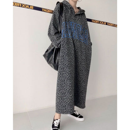 Dress/総柄フードパーカーワンピース ST/No.22107