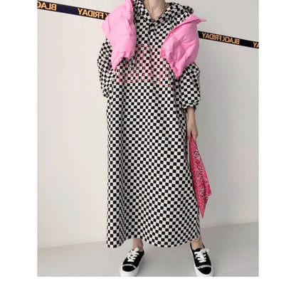 Dress/総柄フードパーカーワンピース ST/No.22107