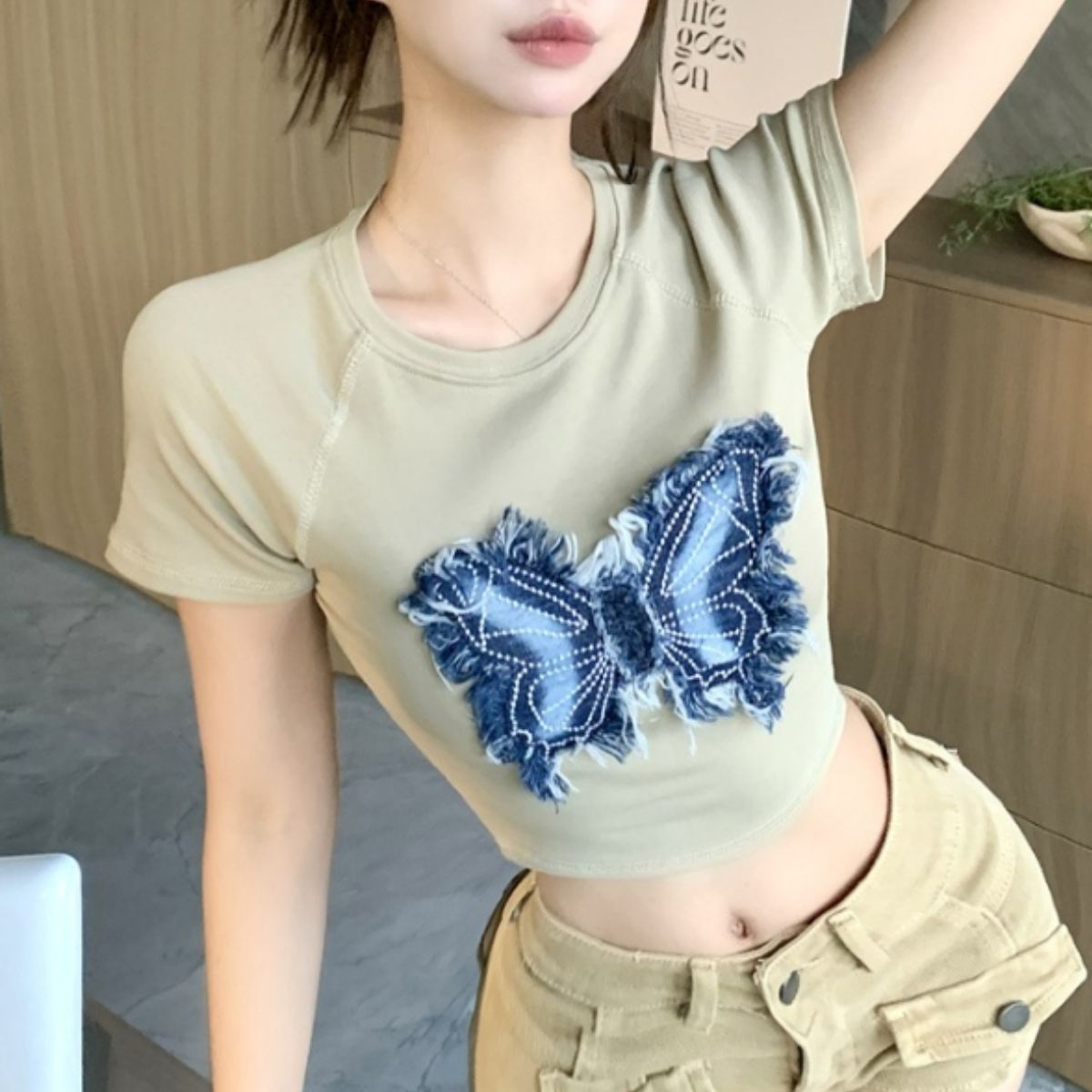T-Shirts/ショート丈バタフライＴシャツ ST/No.22120