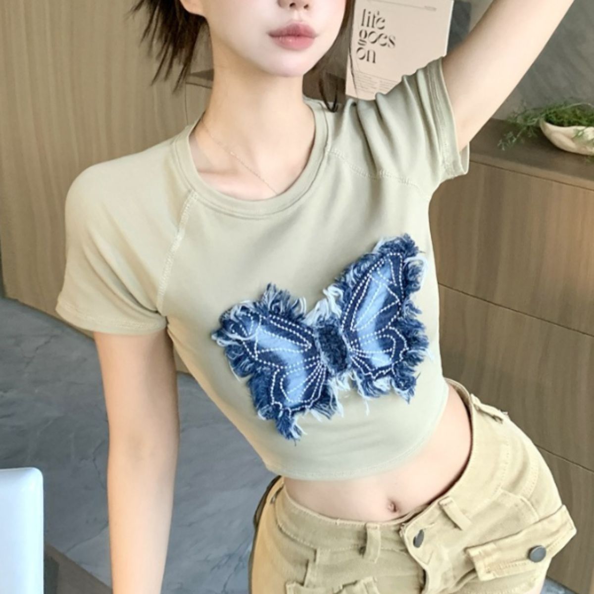 T-Shirts/ショート丈バタフライＴシャツ ST/No.22120
