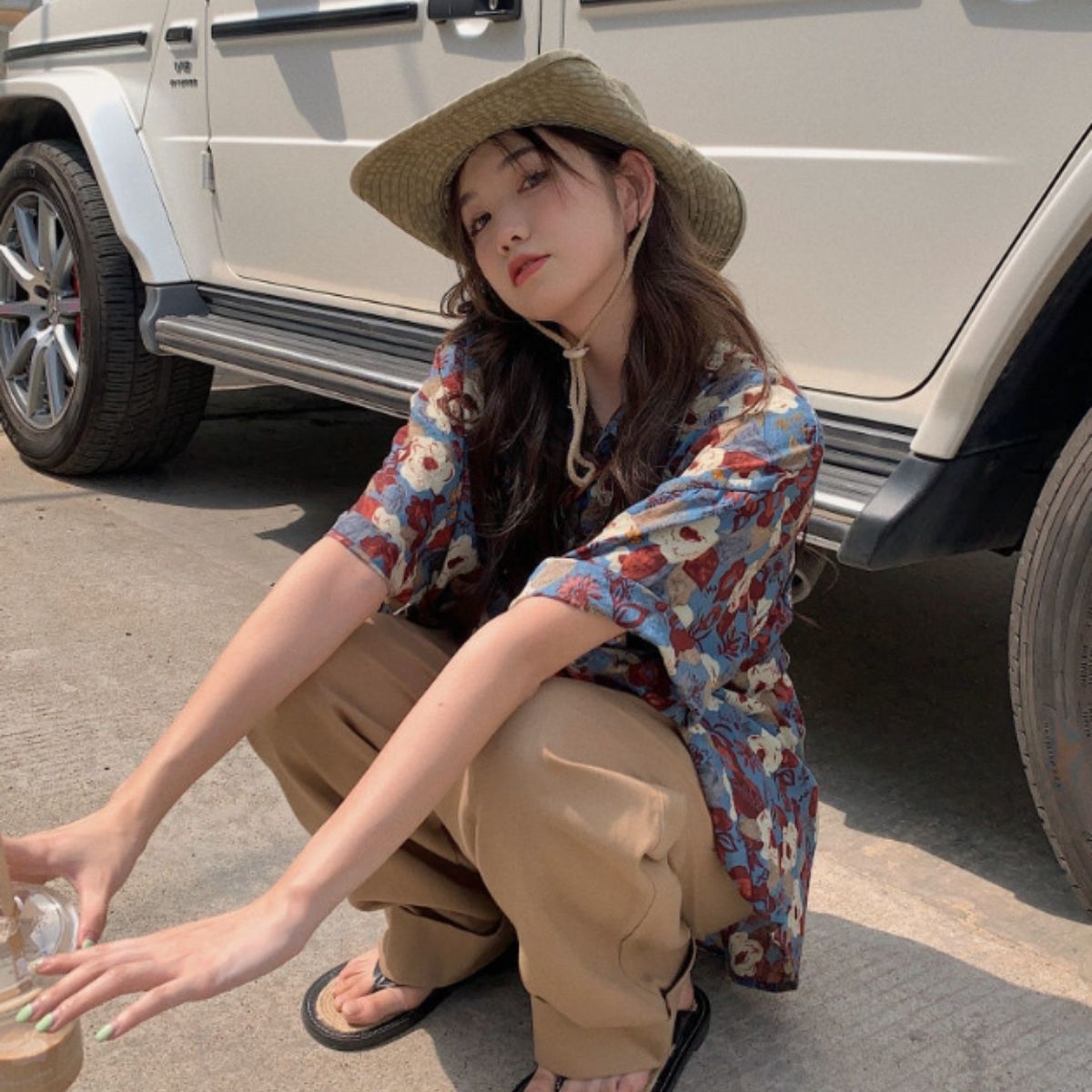 Shirts/総柄レトロ花柄シャツ ST/No.22123
