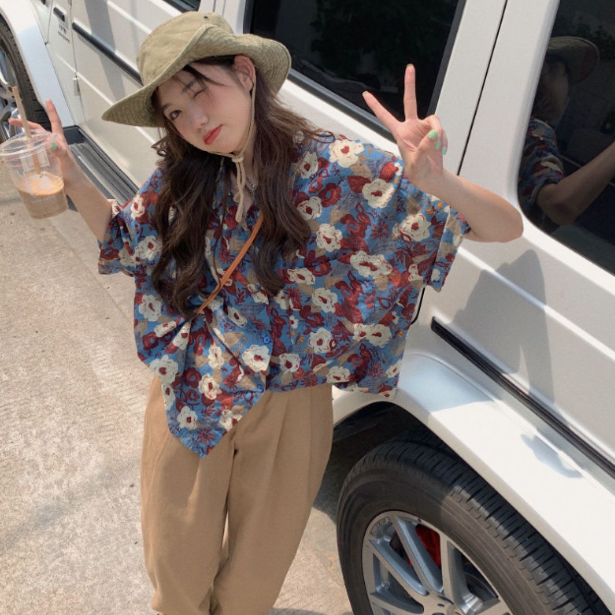Shirts/総柄レトロ花柄シャツ ST/No.22123