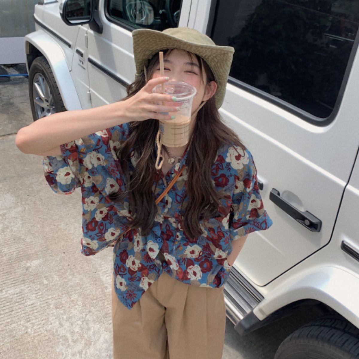 Shirts/総柄レトロ花柄シャツ ST/No.22123