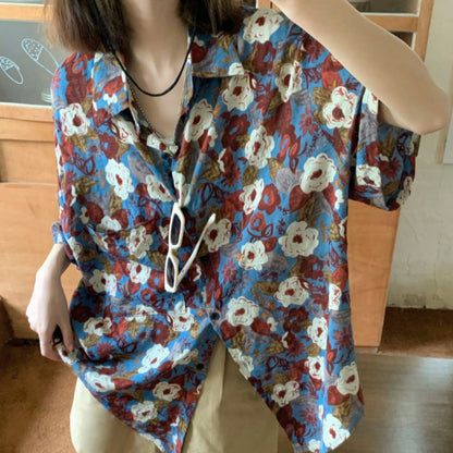 Shirts/総柄レトロ花柄シャツ ST/No.22123