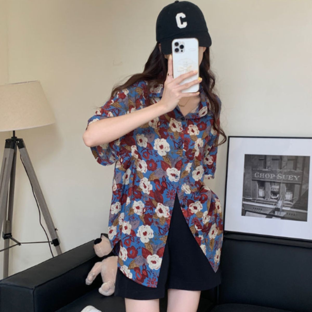 Shirts/総柄レトロ花柄シャツ ST/No.22123