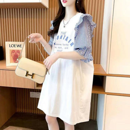 Dress/異素材袖フリルミニワンピース ST/No.22132