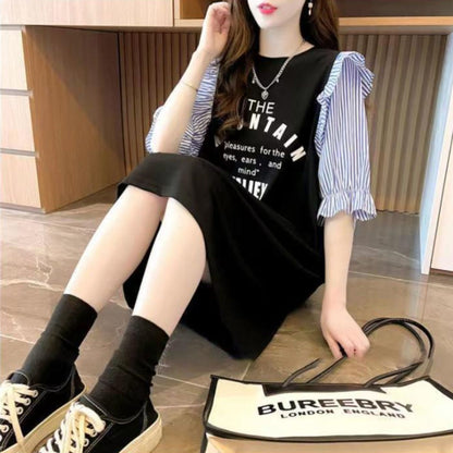 Dress/異素材袖フリルミニワンピース ST/No.22132