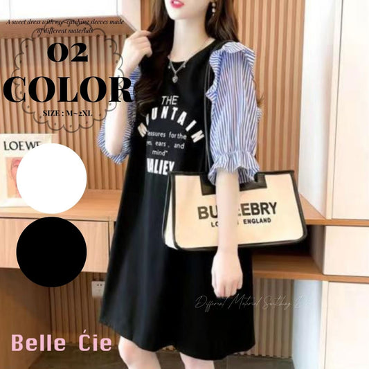 Dress/異素材袖フリルミニワンピース ST/No.22132