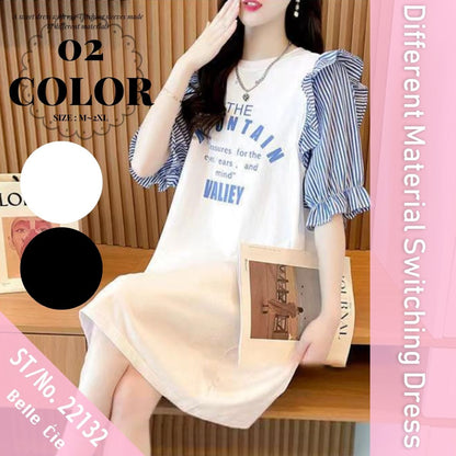Dress/異素材袖フリルミニワンピース ST/No.22132
