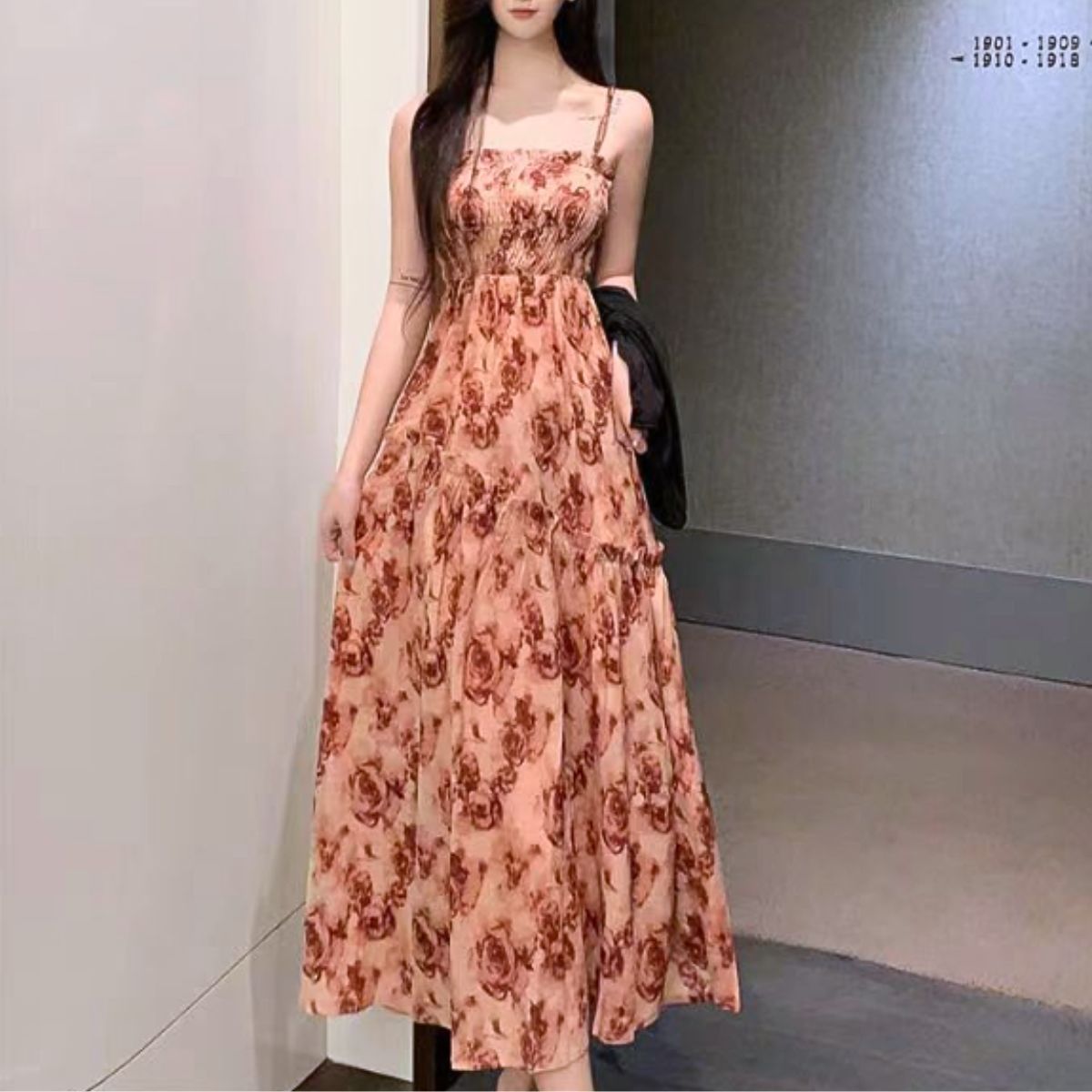 Dress/花総柄ロングワンピース ST/No.22135