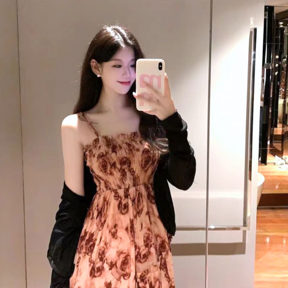Dress/花総柄ロングワンピース ST/No.22135