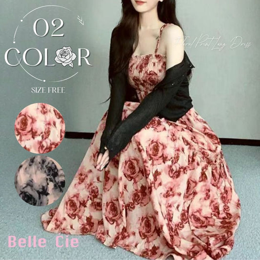 Dress/花総柄ロングワンピース ST/No.22135