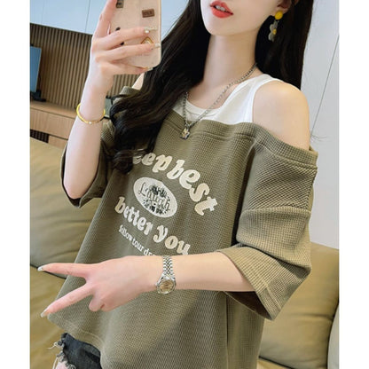 T-Shirts/レイヤードオフショルトップス ST/No.22136